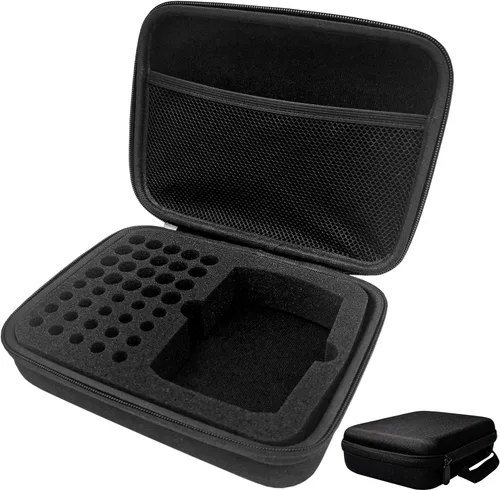 Bolsa organizadora de baterías, caja de almacenamiento segura, ordenada, a prueba de golpes, dura, portátil, con capacidad para 40 pilas AA y AAA