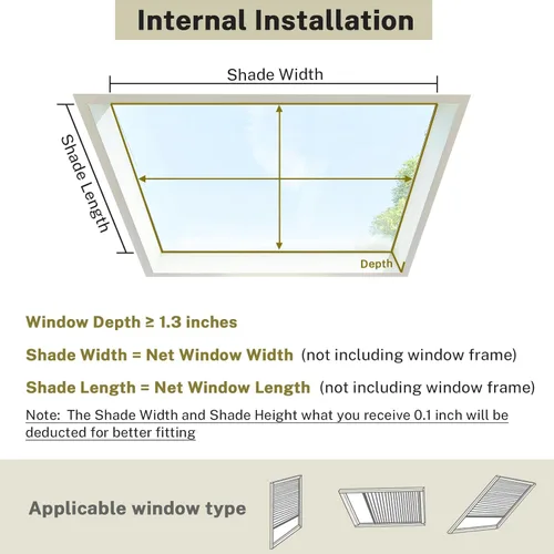 Vista 6 de Persianas y persianas opacas para ventana, persianas celulares sin cordones, con aislamiento térmico, persianas de panal para ventanas de techo