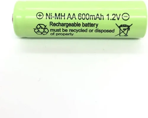Vista 2 de AA tamaño NiMH AA 600mAh 1.2V baterías recargables para lámpara solar luz solar (20 piezas AA 600mAh)