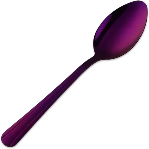 Vista 11 de MINGYU Juego de 12 cucharas de acero inoxidable, elegantes cucharas de sopa azules, cucharas de mesa de 7 pulgadas, cucharas de titanio