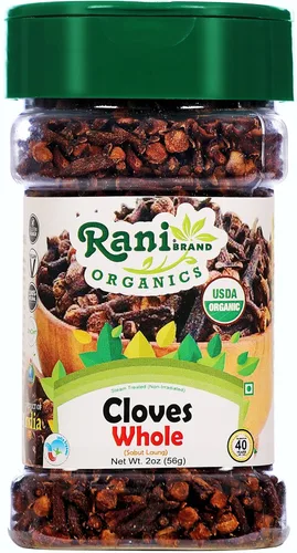Vista 7 de Rani Clavos enteros (lecho) 2 oz (56 g) Ideal para alimentos, té, bolas de pomandro y popurrí, seleccionados a mano, especias, tarro de PET ~