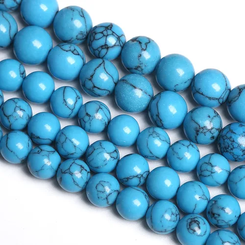 Vista 127 de 4MM 86 piezas Cuentas sueltas de piedra natural de amazonita calcedonia para hacer joyería DIY Pulsera Collar 1 hebra