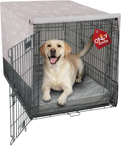 Vista 17 de Explore Land Cubierta transpirable para jaula de perro - 4 lados con ventilación de malla, cubierta básica para perrera, todos los lados abiertos