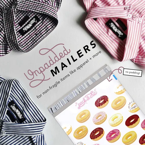 Vista 4 de Bolsas Poly Mailer para alimentos, 10" x 13", Patrón de rosquilla