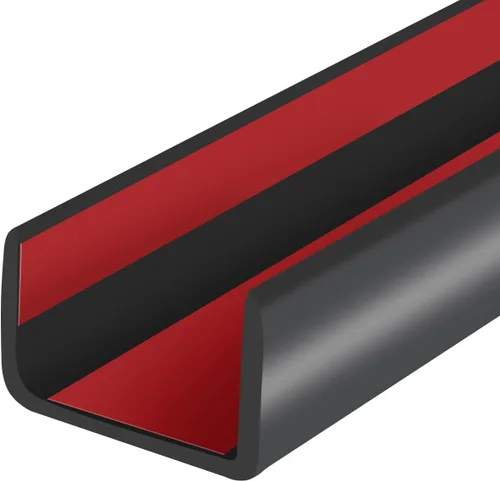 Vista 41 de Borde de goma protector, canal en U autoadhesivo de 1-1/2 pulgadas para maderas, bandas flexibles en forma de U para despegar y pegar, protector