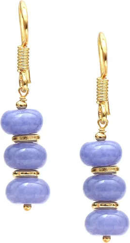 Vista 32 de Gempires - Aretes ligeros con cuentas hechas a mano, hipoalergénicos, chapados en oro, aretes colgantes para mujer