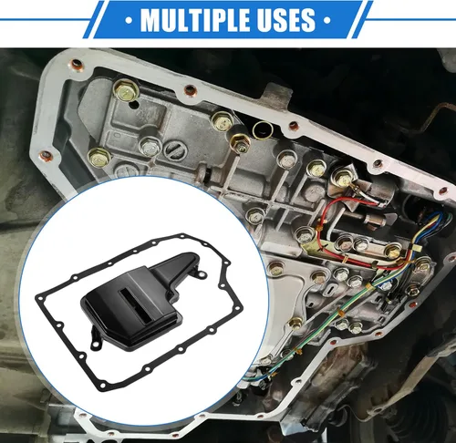 Vista 2 de Kit de filtro de transmisión automática compatible con Mazda 3 2012-2024 para Mazda 6 2014-2021, filtro de transmisión de motor negro de plástico