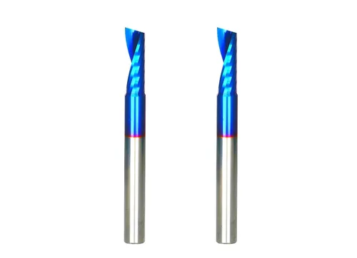 Vista 17 de Fresa de extremo CNC de carburo sólido con corte en O, diámetro de corte de 1/4 de pulgada, extra largo, 3 brocas individuales de 0 flautas