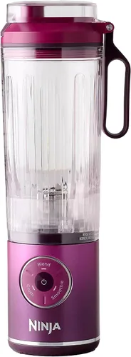 Ninja BC251QRD Blast Max licuadora personal inalámbrica para batidos, mezcla, trituradora de hielo, recipiente Twist & Go de 22 oz, color cereza -