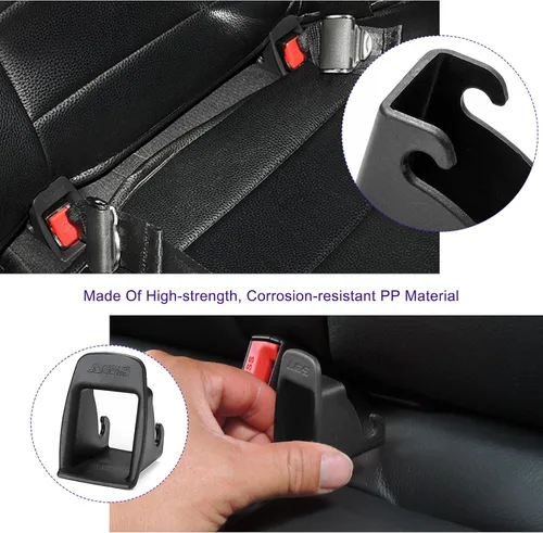 Vista 6 de 2 piezas de guía de enganche ISOFIX, conector de abrazadera de cinturón de asiento infantil para automóvil, guías localizadoras de abrazadera