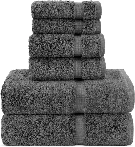 Vista 27 de Chakir Turkish Linens - Toallas turcas de 100% algodón, suaves y absorbentes (12 paños, color gris)