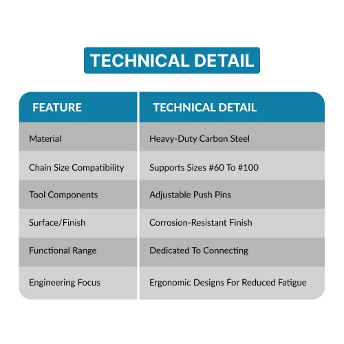 Vista 2 de PGN - Herramienta para extractor de conexión de cadena de rodillos para tamaño de cadena #60, 80 y #100