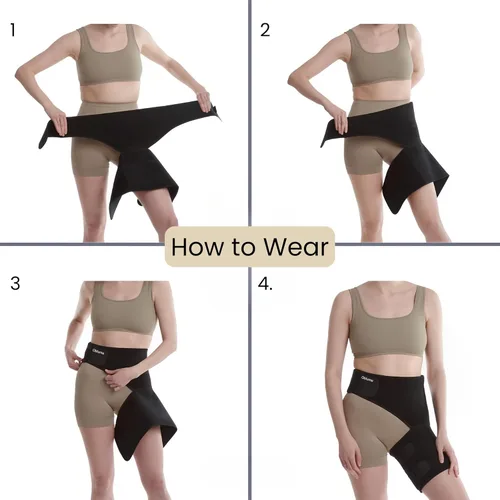 Vista 7 de Soporte de cadera para dispositivos de alivio del dolor de ciática, compresión flexor de cinturón, nervio ciático, soporte de tensión pélvica