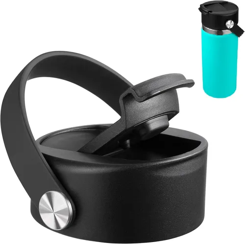 Vista 7 de Tapa para Hydro Flask boca ancha, tapas compatibles con Hydro Flask de boca ancha de 12, 16, 18, 20, 32, 40 onzas, tapa de repuesto superior