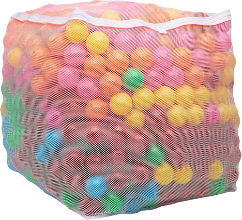 Amazon Basics - Bolas de plástico para piscinas sin BPA con bolsa de almacenamiento, 1000 bolas (2.3 pulgadas de diámetro), colores brillantes