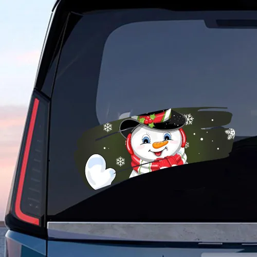 Vista 49 de Calcomanías de gnomo de Navidad para ventana, calcomanías de doble cara para parachoques de ventana de automóvil, accesorios decorativos de Navidad