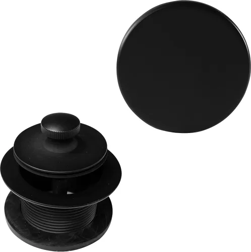 Vista 14 de Westbrass D94H-12A 1-1/2" NPSM - Drenaje de bañera con rosca gruesa y cierre con placa frontal ilusoria sin orificios, bronce antiguo