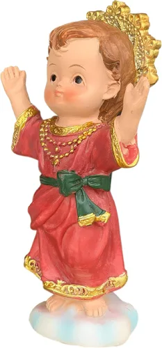 Vista 2 de >Divino Nino Jesús 4" pulgadas estatua Divina Niño (Colombia) Cara de bebé