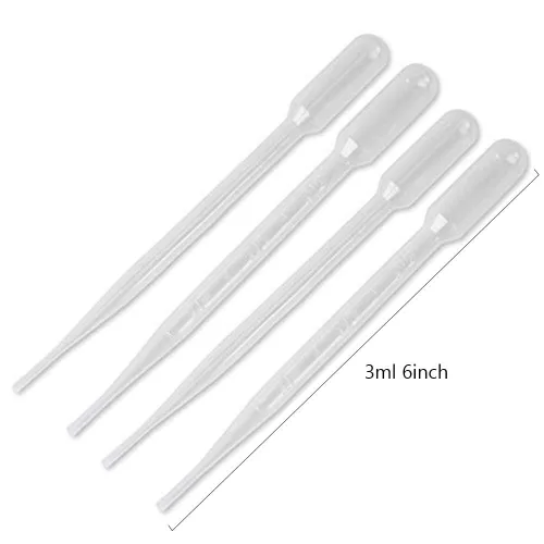 Vista 2 de 300 pipetas de transferencia de plástico de 0.1 onza líquida, desechables, graduadas, pipetas de transferencia cuentagotas para mezcla de aceite