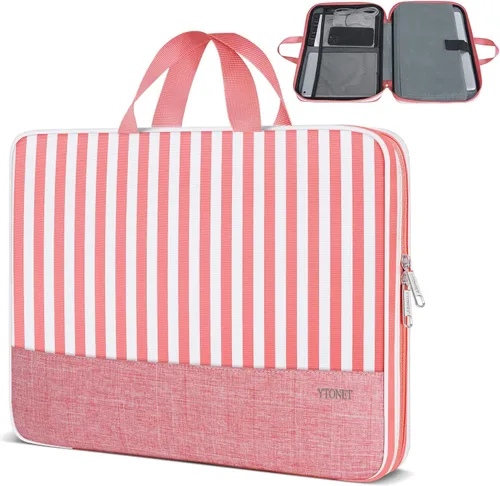 Vista 7 de Ytonet - Estuche para computadora portátil, funda para computadora portátil TSA de 15.6 pulgadas, resistente al agua, duradera, para computadora Gris