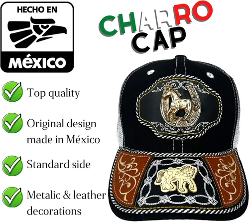 Vista 2 de Mexico hat - Gorras vaqueras para Hombre - Gorras mexicanas para Hombre - Gorras mexicanas para Hombre Gorra mexicana para Hombre cachuchas
