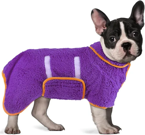 Vista 14 de Bienbee Bata de baño para perro, de secado rápido, súper absorbentes, para después del baño, toalla cálida para perros, suministros de baño