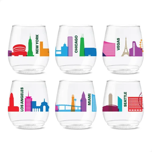 Vista 51 de TOSSWARE POP - Juego de 6 copas de champán con estampado de flauta de 9 onzas, de alta calidad, reciclables, irrompibles y de plástico transparente