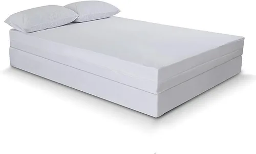 Vista 3 de Polyzip - Funda de colchón con somier, lavable a máquina, no impermeable, transpirable, con cremallera, 6 laterales
