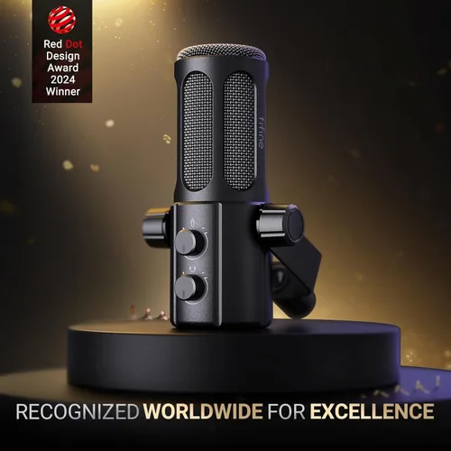 Vista 2 de FIFINE Micrófono para podcast, micrófono dinámico vocal USB/XLR para transmisión, grabación, emisión, creador de contenido, micrófono de estudio