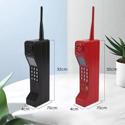 Vista 4 de GLOGLOW Adorno de ladrillo para teléfono celular, decoración retro para teléfono celular, dispositivo celular modelo antiguo para accesorios