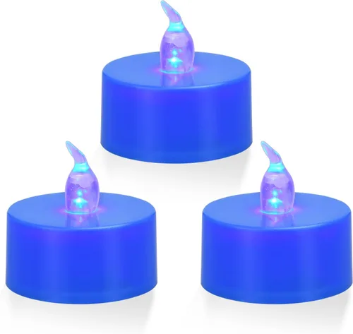 Vista 10 de KOABY Paquete de 24 luces de té LED de color blanco cálido, duran más de 100 horas +, luces de té parpadeantes sin llama que funcionan