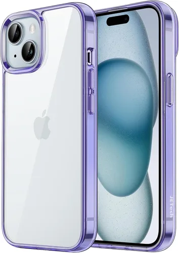 Vista 7 de JETech - Funda para iPhone 15 de 15,5 cm, cubierta a prueba de golpes sin amarillamiento, parte trasera transparente antiarañazos (Transparente)