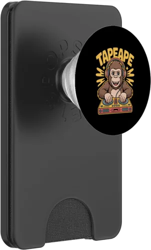 Vista 7 de TAPEAPE - Tocadiscos Dj Monkey Retro Funky Party Vibes PopSockets Adhesivo PopGrip