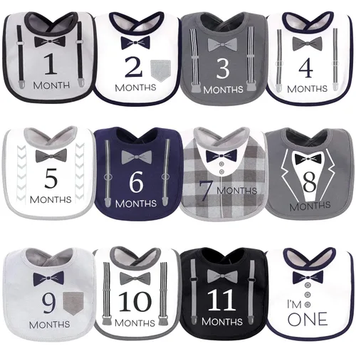 Vista 17 de Hudson Baby Baberos unisex de algodón para bebé, nube rosa, talla única (paquete de 2)