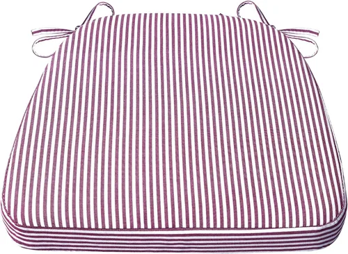 Vista 13 de AAAAAcessories - Cojines para silla en forma de D, 2" de espesor, almohadillas para sillas de comedor con lazos y removibles, cubierta lavable a