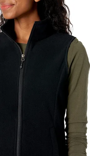 Vista 3 de Tienda Essentials Chaleco de forro de vellón suave, sin mangas, de corte clásico para mujer (disponible en tallas extragrandes)