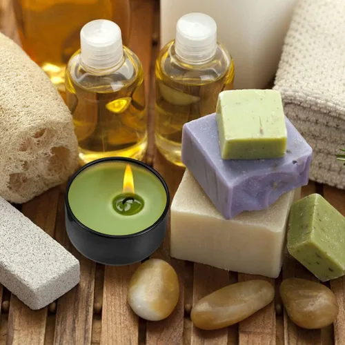 Vista 7 de VILLCASE 24 tarros de velas para manualidades, velas de comida a granel, decoración de crema, recipientes de 2 onzas con tapas, latas con tapas