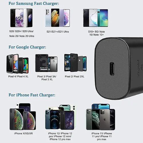Vista 7 de para Samsung, carga súper rápida, cargador de pared USB C de 25 W con cable tipo C de 5 pies compatible con Samsung Galaxy
