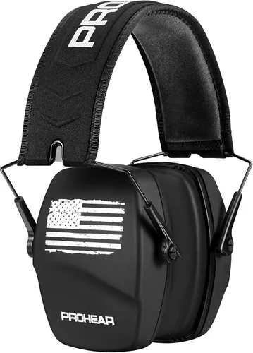 Vista 15 de PROHEAR 016 Protección Auditiva Orejeras de Seguridad para Tiro, NRR 26dB Reducción de Ruido Protector Auditivo Pasivo Delgado con Copas Auriculares
