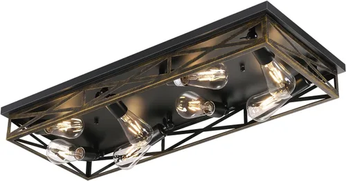 Vista 12 de Lámpara de techo de montaje empotrado rústica, lámpara de techo de granja moderna, lámparas de cocina y pasillo para dormitorio, comedor, entrada