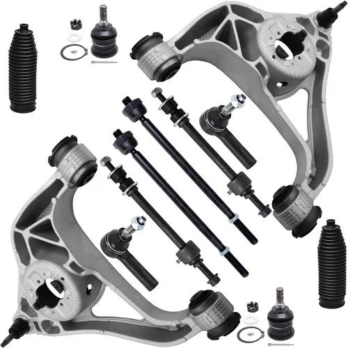 Vista 106 de Detroit Axle - Kit de suspensión de 12 piezas para Nissan Pathfinder Frontier Xterra, 4 brazos de control inferior y superior, 4 barras