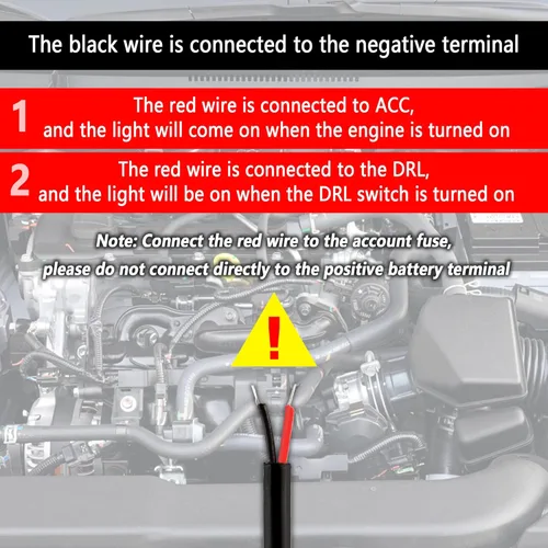 Vista 6 de Luz LED para capó de automóvil, tiras de luz LED impermeables monocromáticas frías para luces exteriores de automóvil, accesorios universales