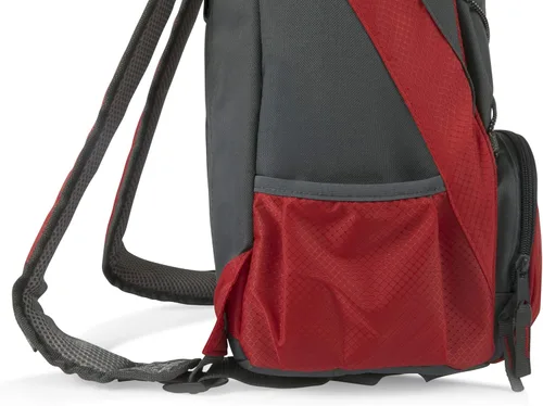 Vista 5 de ONIVA - Mochila térmica PTX de la marca Picnic Time, mochila térmica suave, bolsa de almuerzo aislada (rojo con detalles grises)