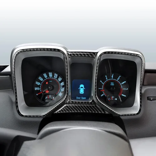 Vista 6 de Coche Velocímetro Marco Pegatina Fibra de Carbono Accesorios Interior para Chevrolet Camaro 2010 2011 2012 2013 2014 2015