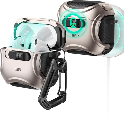 Vista 11 de ESR Funda para AirPods 4, Compatible con Funda de AirPods de 4ta Generación (2024) (USB-C), Compatible con MagSafe, Bloqueo a Prueba de Caídas