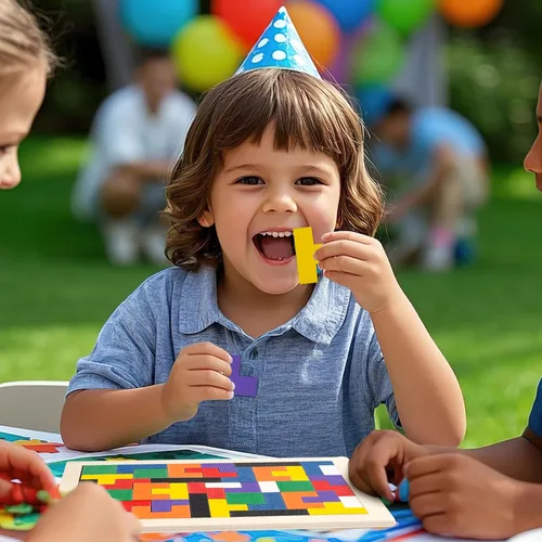 Vista 3 de 3 otters Bloques de madera rompecabezas 2 set ruso Brain Teaser Tangram Inteligencia Juguetes STEM Montessori regalo educativo para niños rellenos