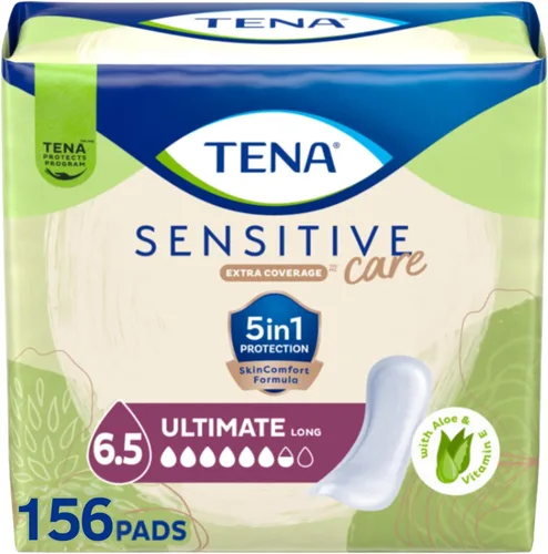 Vista 11 de TENA Almohadillas de incontinencia de cuidado sensible para mujeres, control de vejiga y posparto, máxima absorción, longitud regular, 52