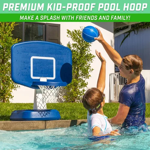 Vista 2 de GoSports Splash Hoop Classic - Juego de baloncesto para piscina de natación, color azul