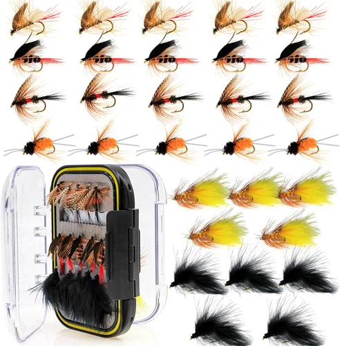 Vista 12 de Poppers de Pesca con Mosca Moscas Secas de Pesca con Mosca Señuelos de Pesca en Superficie Moscas Popper para Lubina Señuelos de Insectos Cebo