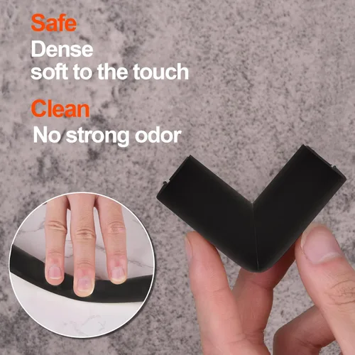 Vista 3 de Baby Proofing Edge and Corner Guards, Safety Furniture Bumper with 3M Double-Sided Tape,16.40ft Edge + 4 Pre-Taped Corners Baby Corner Protector for